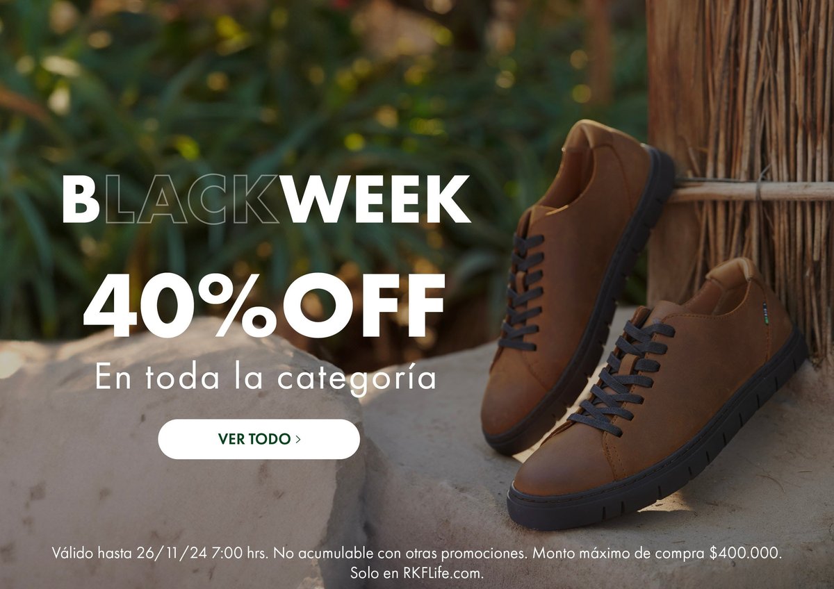 Black week 40% OFF en toda la categoría